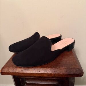 Kate Spade Amelia Black Suede Flat Mules